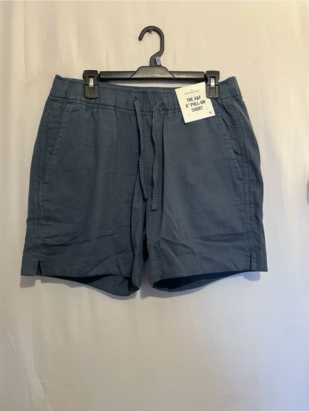 Abercrombie & Fitch Men's Pull-On Shorts in Slate Blue